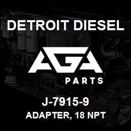 J-7915-9 Detroit Diesel Adapter, 18 NPT | AGA Parts