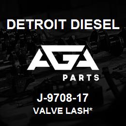 J-9708-17 Detroit Diesel Valve Lash* | AGA Parts