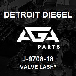 J-9708-18 Detroit Diesel Valve Lash* | AGA Parts