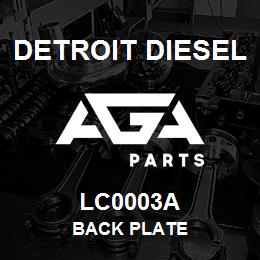 LC0003A Detroit Diesel Back Plate | AGA Parts