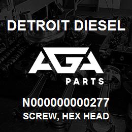 N000000000277 Detroit Diesel Screw, Hex Head | AGA Parts