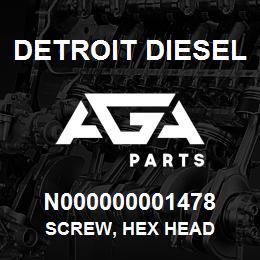 N000000001478 Detroit Diesel Screw, Hex Head | AGA Parts