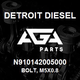 N910142005000 Detroit Diesel Bolt, M5x0.8 | AGA Parts