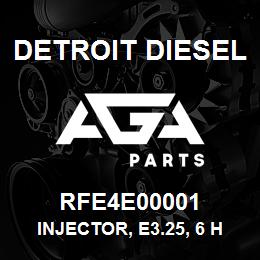 RFE4E00001 Detroit Diesel Injector, E3.25, 6 Hole, (Option Type #554) | AGA Parts