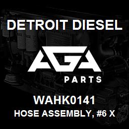 WAHK0141 Detroit Diesel Hose Assembly, #6 X 16.50, H&K Wrap | AGA Parts