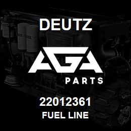 22012361 Deutz FUEL LINE | AGA Parts