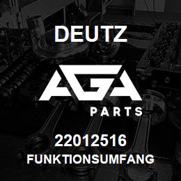 22012516 Deutz FUNKTIONSUMFANG | AGA Parts