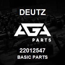 22012547 Deutz BASIC PARTS | AGA Parts