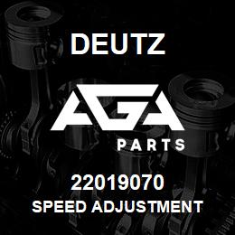 22019070 Deutz SPEED ADJUSTMENT | AGA Parts