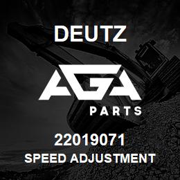 22019071 Deutz SPEED ADJUSTMENT | AGA Parts