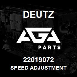 22019072 Deutz SPEED ADJUSTMENT | AGA Parts