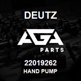 22019262 Deutz HAND PUMP | AGA Parts