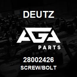 28002426 Deutz SCREW/BOLT | AGA Parts