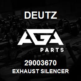 29003670 Deutz EXHAUST SILENCER | AGA Parts