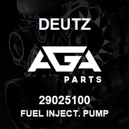 29025100 Deutz FUEL INJECT. PUMP | AGA Parts