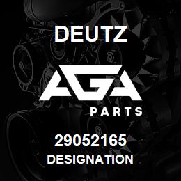 29052165 Deutz DESIGNATION | AGA Parts