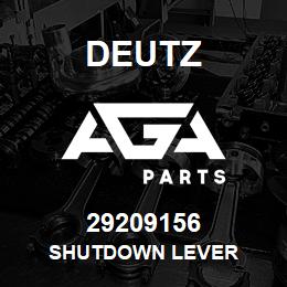 29209156 Deutz SHUTDOWN LEVER | AGA Parts