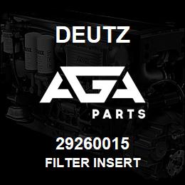 29260015 Deutz FILTER INSERT | AGA Parts