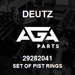 29282041 Deutz SET OF PIST RINGS | AGA Parts