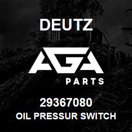 29367080 Deutz OIL PRESSUR SWITCH | AGA Parts