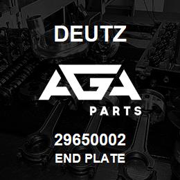 29650002 Deutz END PLATE | AGA Parts