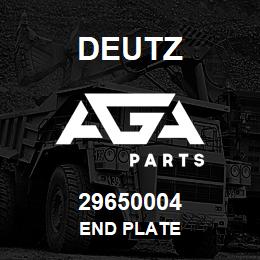 29650004 Deutz END PLATE | AGA Parts