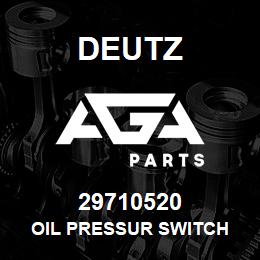 29710520 Deutz OIL PRESSUR SWITCH | AGA Parts