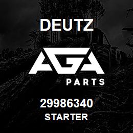 29986340 Deutz STARTER | AGA Parts