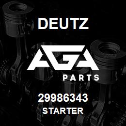 29986343 Deutz STARTER | AGA Parts