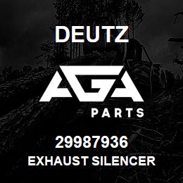 29987936 Deutz EXHAUST SILENCER | AGA Parts