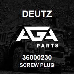 36000230 Deutz SCREW PLUG | AGA Parts