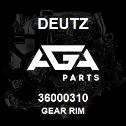 36000310 Deutz GEAR RIM | AGA Parts