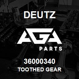 36000340 Deutz TOOTHED GEAR | AGA Parts