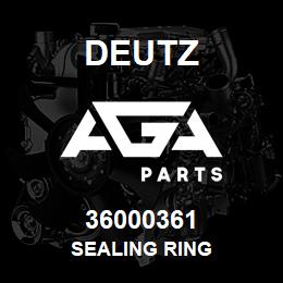 36000361 Deutz SEALING RING | AGA Parts