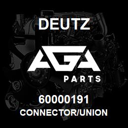 60000191 Deutz CONNECTOR/UNION | AGA Parts