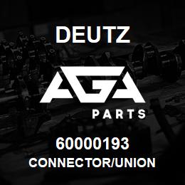 60000193 Deutz CONNECTOR/UNION | AGA Parts