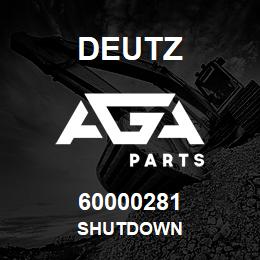 60000281 Deutz SHUTDOWN | AGA Parts