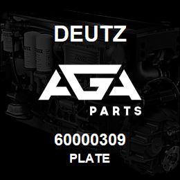 60000309 Deutz PLATE | AGA Parts