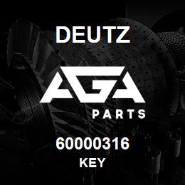 60000316 Deutz KEY | AGA Parts