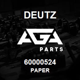 60000524 Deutz PAPER | AGA Parts