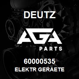 60000535 Deutz ELEKTR GERAETE | AGA Parts