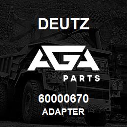 60000670 Deutz ADAPTER | AGA Parts