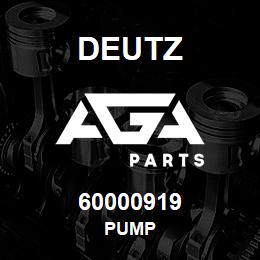 60000919 Deutz PUMP | AGA Parts