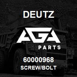 60000968 Deutz SCREW/BOLT | AGA Parts