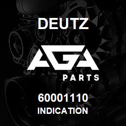 60001110 Deutz INDICATION | AGA Parts