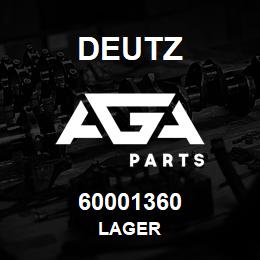 60001360 Deutz LAGER | AGA Parts