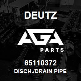 65110372 Deutz DISCH./DRAIN PIPE | AGA Parts