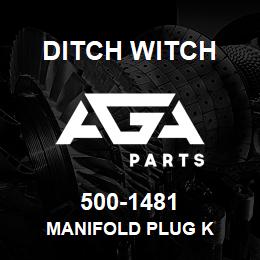 500-1481 Ditch Witch MANIFOLD PLUG K | AGA Parts