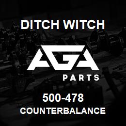 500-478 Ditch Witch COUNTERBALANCE | AGA Parts