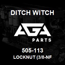 505-113 Ditch Witch LOCKNUT (3/8-NF | AGA Parts